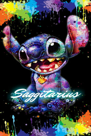 Stitch the Sagittarius: A Colorful Cosmic Companion! 🌌✨