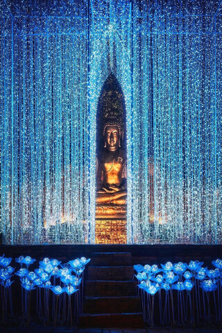 Serenity in Light: The Illuminated Buddha