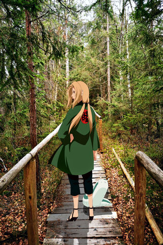 Tsunade Senju: The Legendary Sannin in Nature's Embrace 🌲✨
