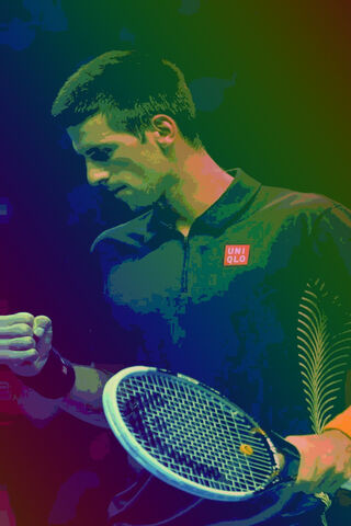The Champion's Resolve: Novak Djokovic in Action 🎾💪