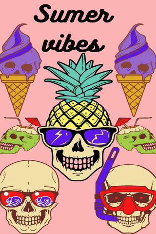 Caveira Rosa: Summer Vibes Unleashed! 🌞💀🍍