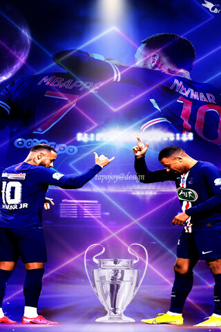 Dynamic Duo: Neymar & Mbappé Shine in Champions League Glory! ⚽✨