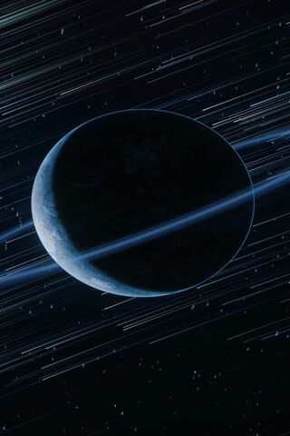 Mystical Blue Saturn: A Celestial Wonder 🌌✨