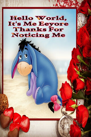 Eeyore's Heartfelt Greeting 🌍💖