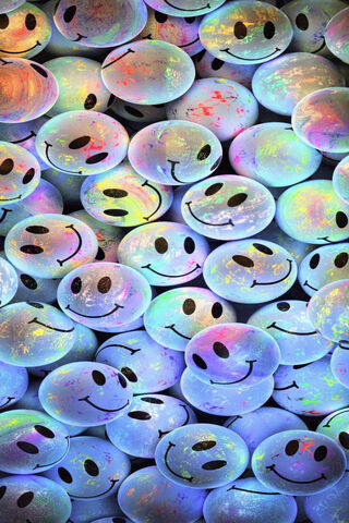 Electric Blue Bliss: A Smiley Spectacle 🌈😊