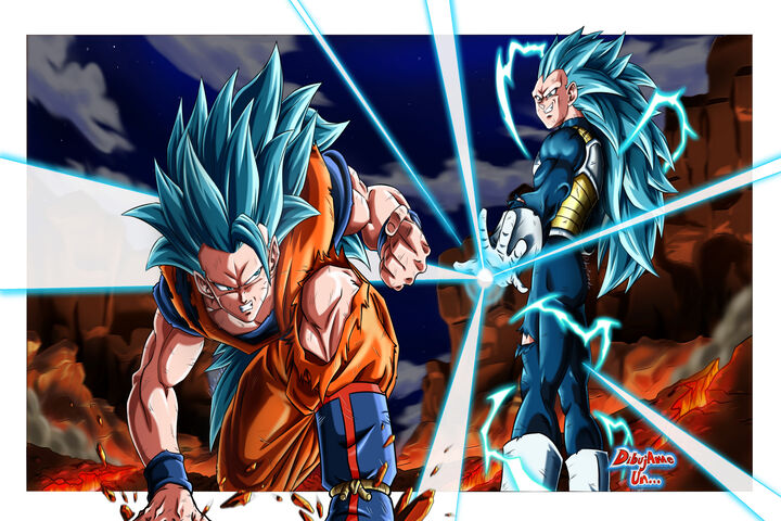 3. Goku Blue Hair Power Up - wide 6