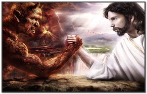 God Vs Devil Hd Wallpaper - Download to your mobile from PHONEKY