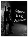 silence is my attitude girl wallpaper