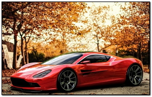 Red Aston Martin Dbc Wallpaper 1024x576