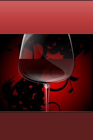 Red Wine Glass - Lock Screen IP4