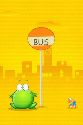 Cute Frog Cartoon (Bus)