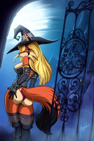 Halloween Foxy Witch 640x960