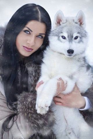 Girl With Wolf...