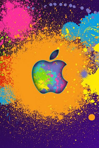 Renk sıçrama elma