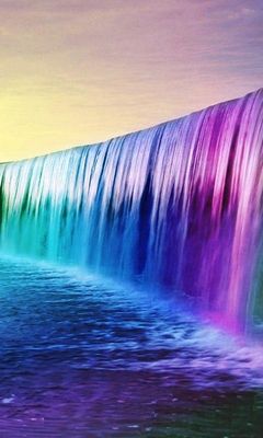 Rainbow Waterfall Wallpaper - Download to your mobile from PHONEKY