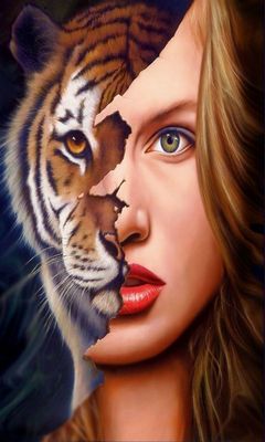 Tiger Woman Wallpaper - Download to your mobile from PHONEKY