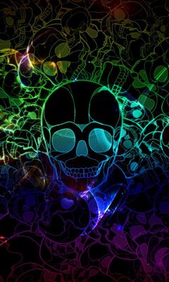 Neon Skulls Halloween Background 4K Stock Video  Envato Elements