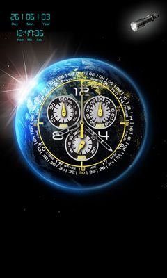 Planet Earth Flashlight Clock4