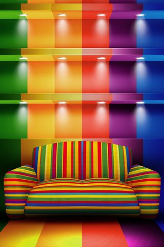 Canapé de couleur