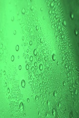 Green Water Droplets
