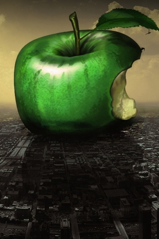Abstract Green Apple