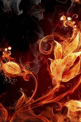 Padrões de flores de fumaça de fogo