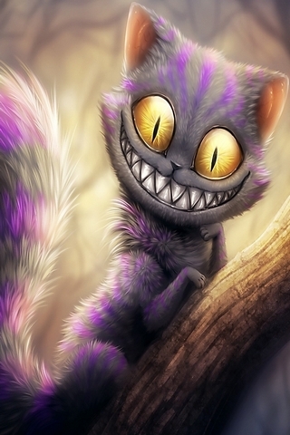 Cheshire Cat Wallpaper To Your Mobile From Phoneky - Cheshire Cat Wallpaper Phone