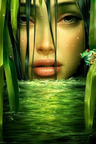 Fantezi Kız Yeşil Gözyaşları