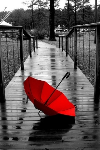 Czerwony parasol