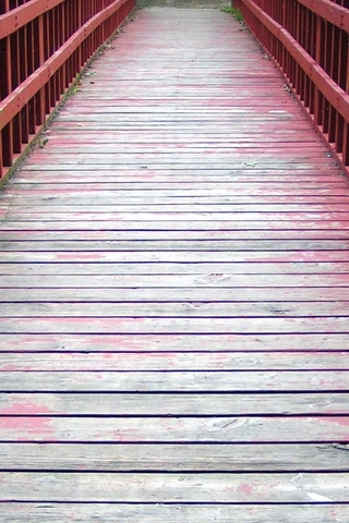 Red Wooden Bridge