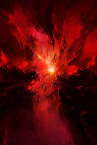 Red-nebula-space