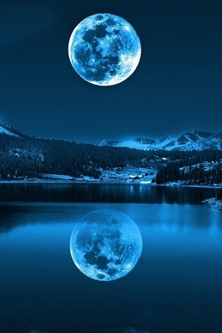 Moon In Cold Lakes