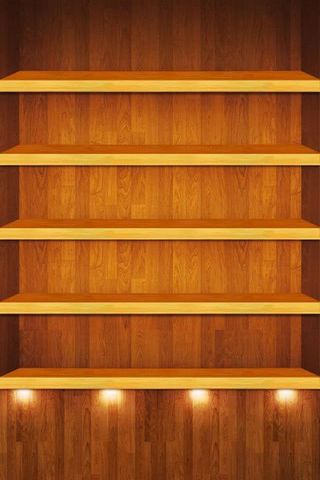 IPhone 5 Shelves Lighted Wood