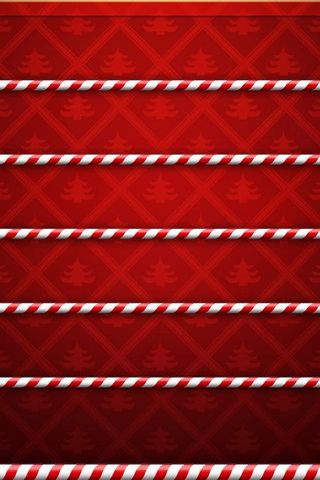 Red BG W Candy Canes Shelves - IP5