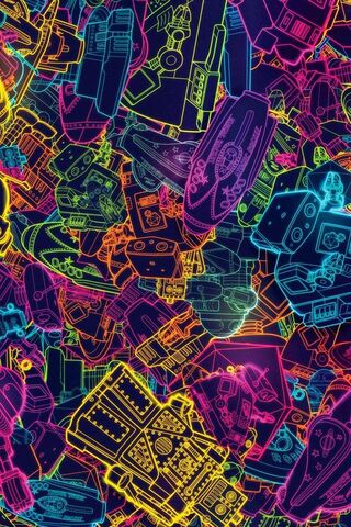 Neon Mech Mania: A Futuristic Fusion