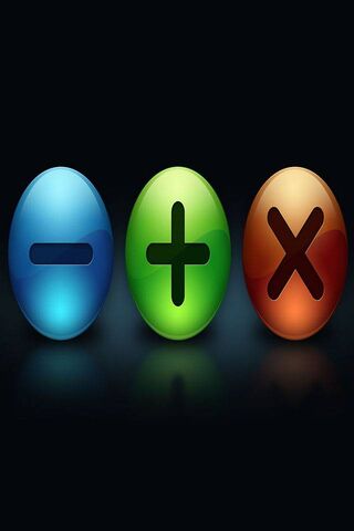 Math Symbols in a Colorful Light