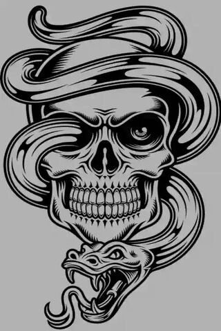 Serpent's Embrace: The Skull Design