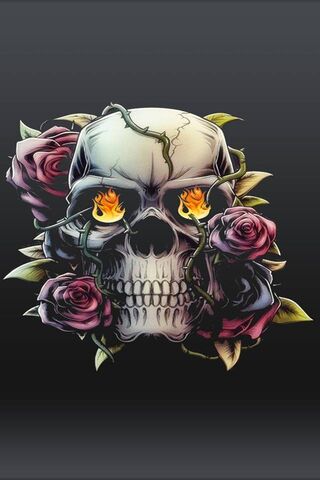 Inferno Blooms: The Flaming Skull
