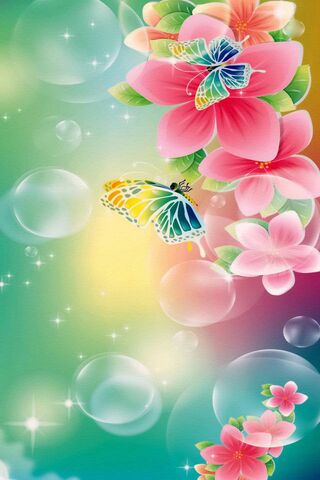 Floral Bubbles Wallpaper - Download to your mobile from PHONEKY