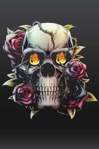 Inferno Blooms: The Flaming Skull