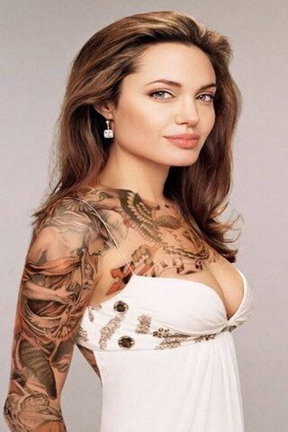 Ink and Elegance: The Angelina Tattoo