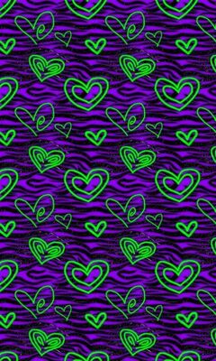 紫のゼブラハート壁紙 Phonekyから携帯端末にダウンロード