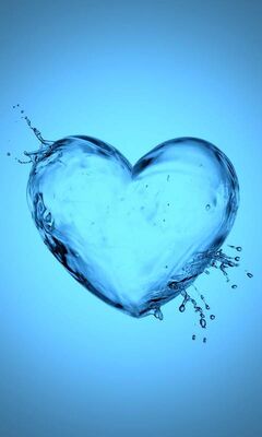 Aqua Heart Wallpaper - Download to your mobile from PHONEKY