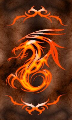 orange dragon wallpaper
