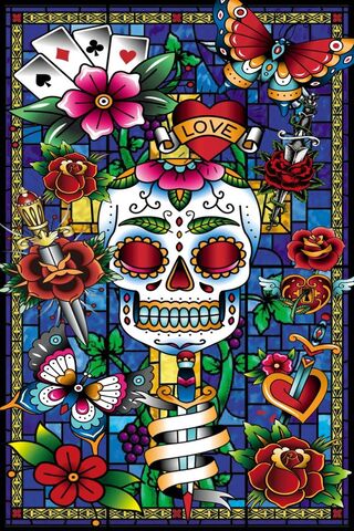 Sweetly Sinister: The Blue Sugar Skull