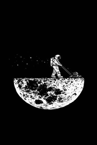 Moon Wallpaper 4K, Alone, Boy, Dream, Helmet, Foggy, #8734