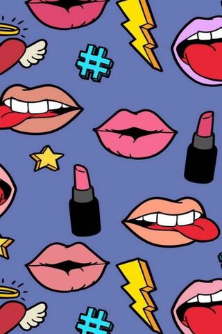 Kiss of Color: A Playful Lip Pattern 💋✨