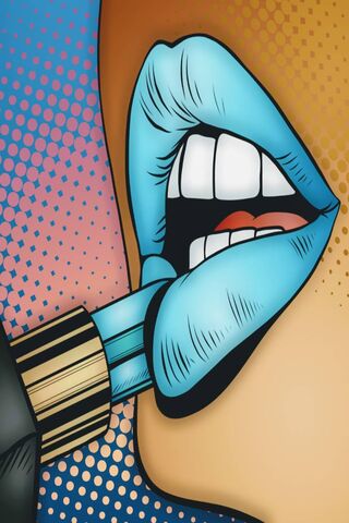 Chill Vibes: The Art of Blue Lips 💙✨