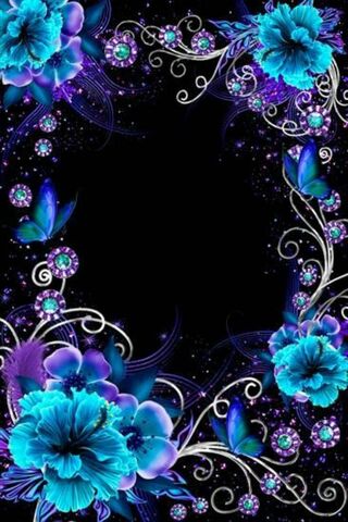 Enchanting Blue Floral ..