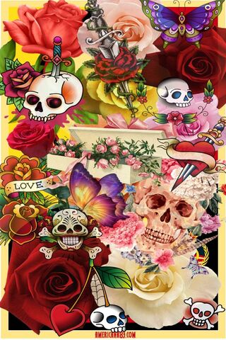 Blooms & Bones: A Colorful Contrast 🌹💀
